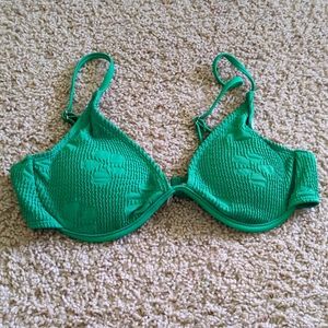 Women's Green Medium Underwire Bikini Top